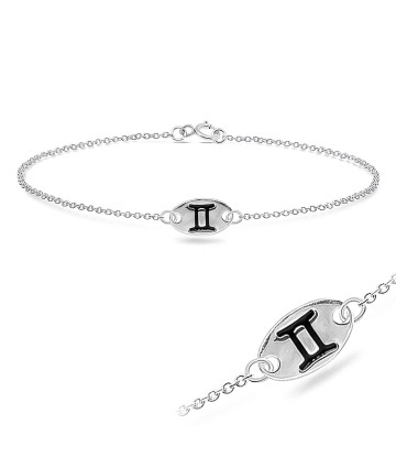 Gemini Silver Bracelet BRS-145